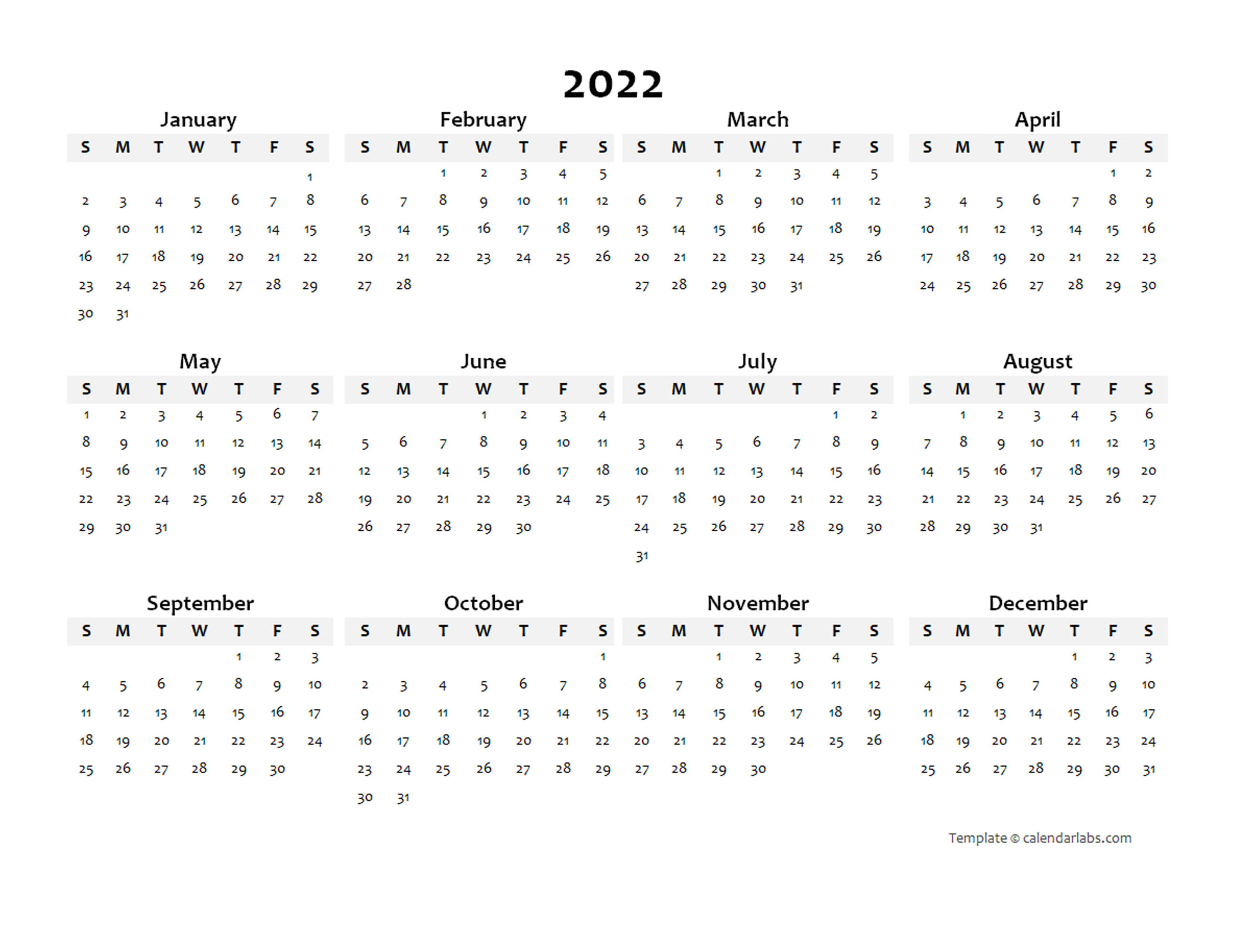 2022 Blank Calendar Template Mac - Free Printable Templates  Printable Calendar 2022 Singapore