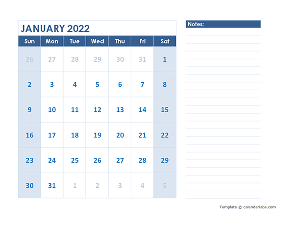 2022 Blank Printable Calendar - Free Printable Templates  Free Printable Calendar 2022 Small