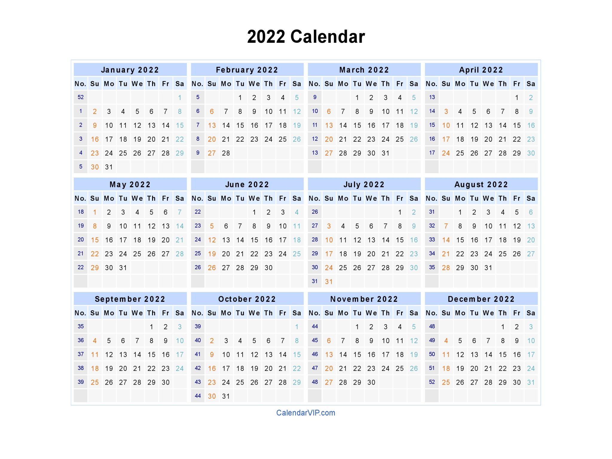 2022 Calendar - Blank Printable Calendar Template In Pdf  Full Moon October 2022 Calendar