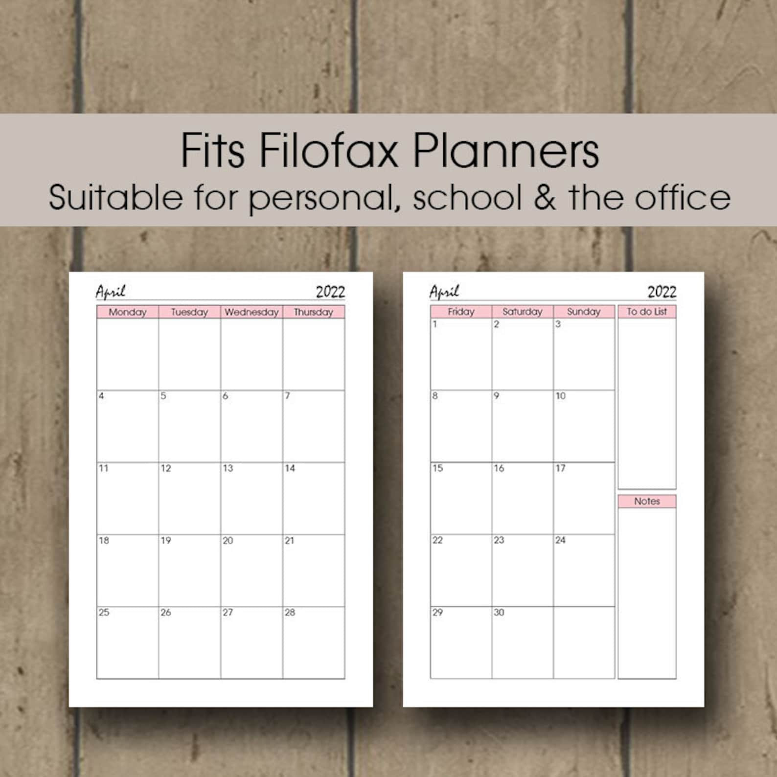 2022 Calendar Page Printable 2022 Monthly Planner Insert  Calendar Pages For 2022 To Print