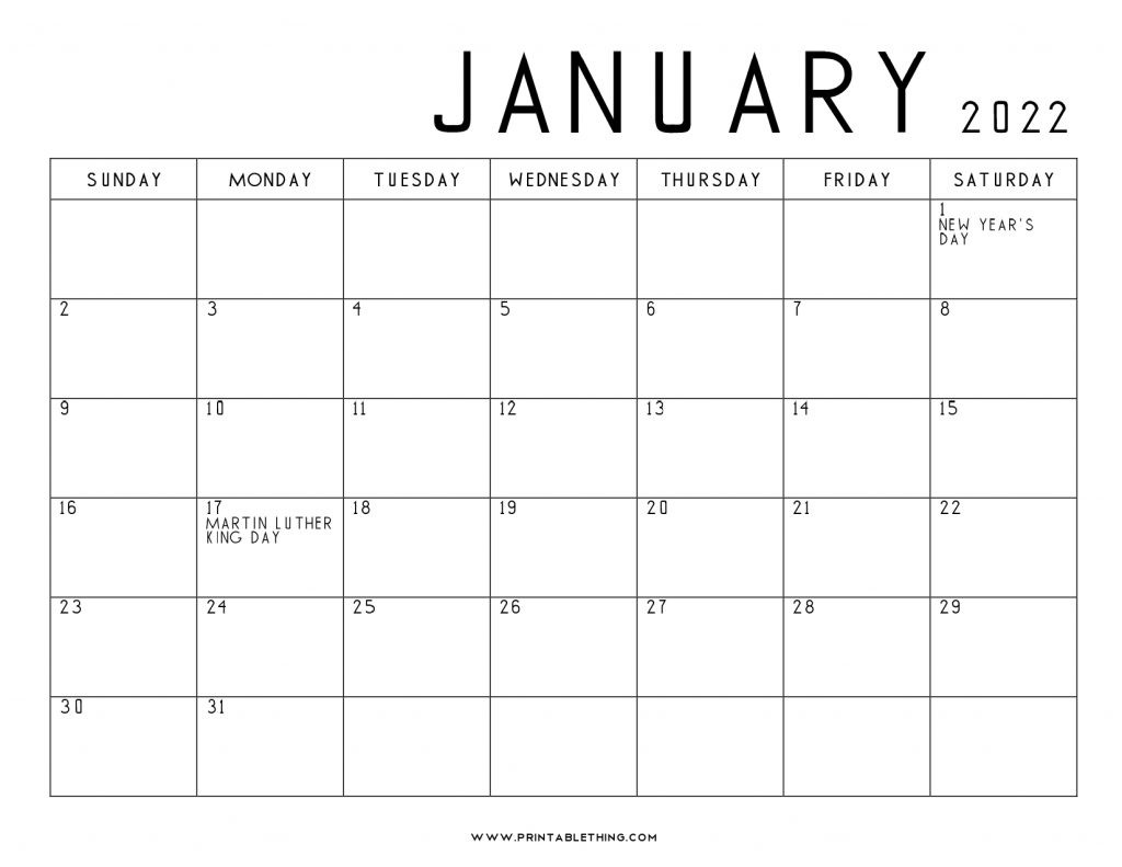 2022 Calendar Printable Pdf, 2022 Calendar Printable One  January To June 2022 Printable Calendar