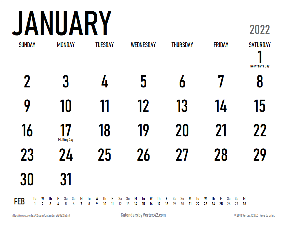 2022 Calendar Templates And Images  2022 Calendar Printable Word Document