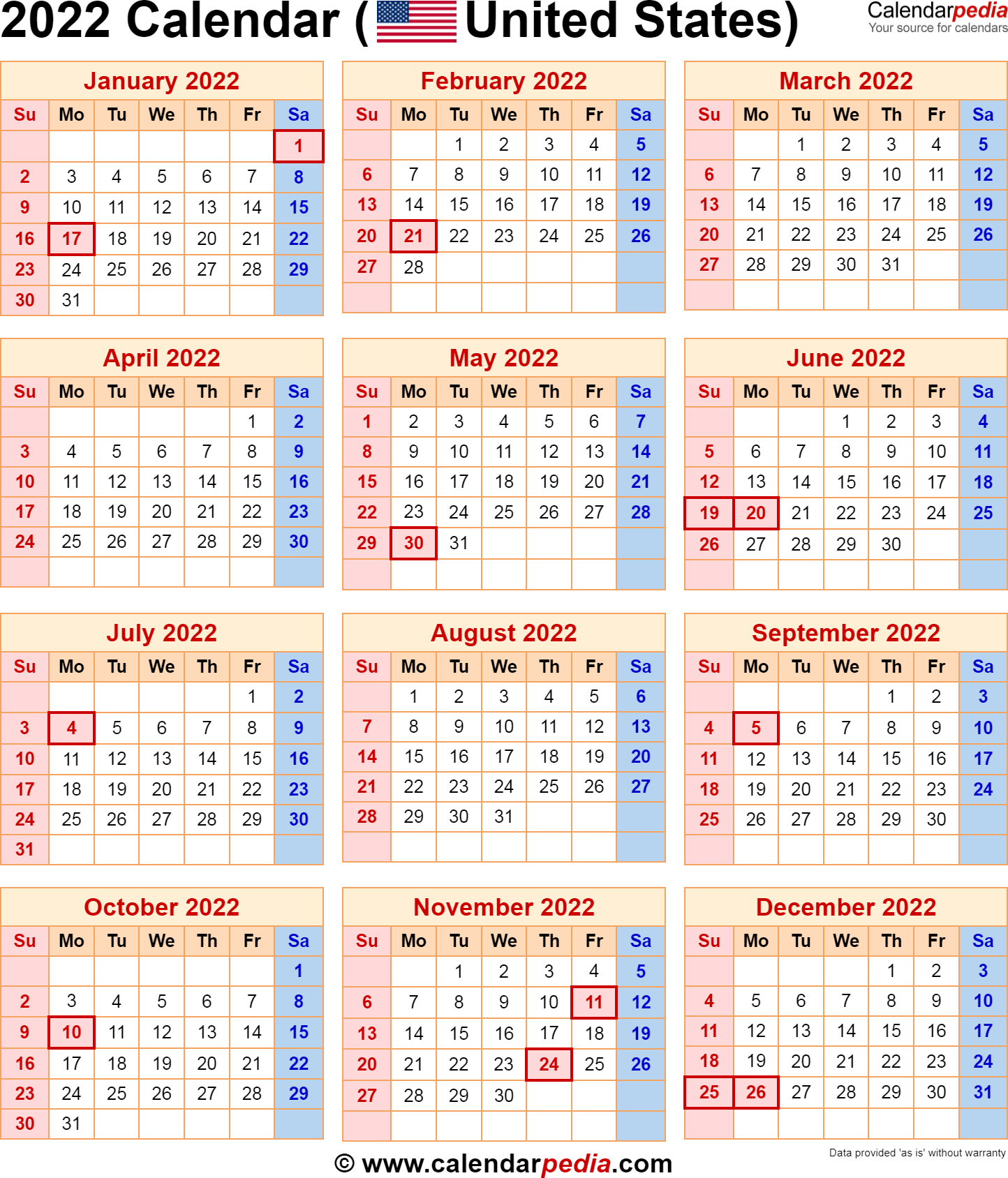 2022 Calendar With Federal Holidays  Free Printable 2022 Calendar Canada Printable With Holidays
