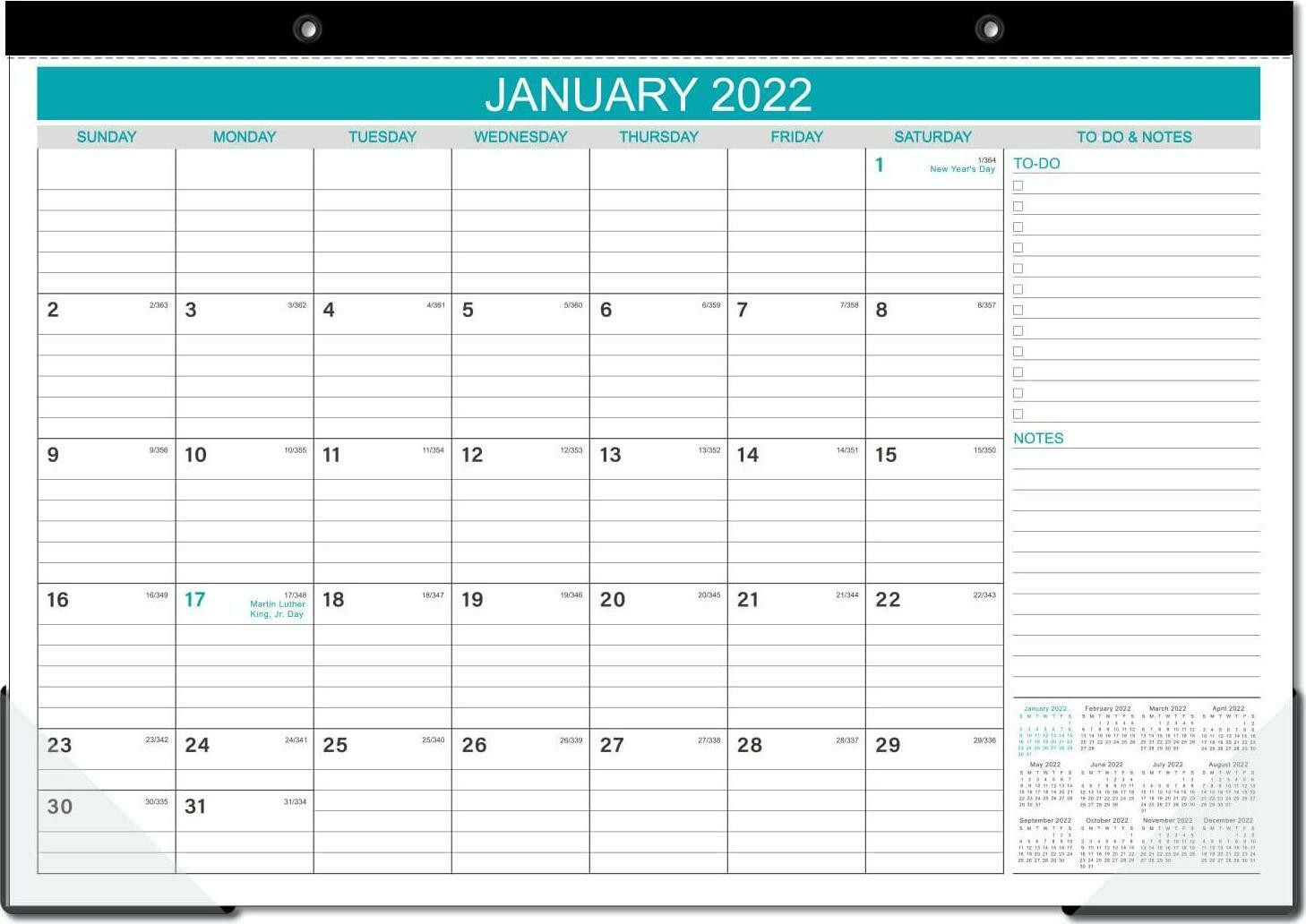 2022 Desk Calendar - 18-Monthly Desk/Wall Calendar  January To June 2022 Calendar