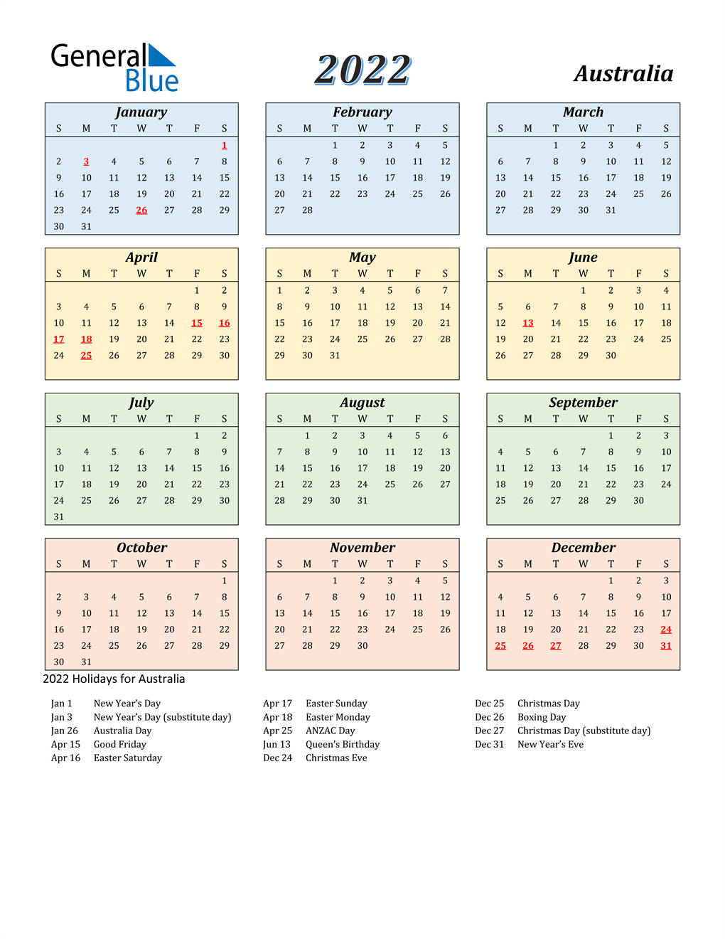 2022 Holiday Calendar Australia  Calendar 2022 Urdu