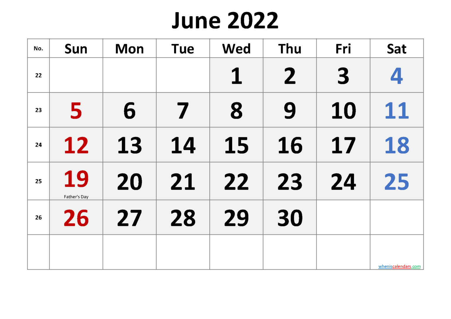 2022 June Calendar - Blank Calendar Printable  Lunar Calendar 2022 June