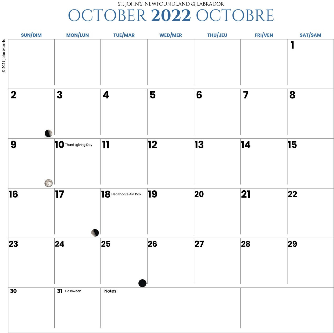 2022 Large Canada Wall Calendar 12X11.5 Calendar Nova | Etsy  Ontario Calendar For 2022