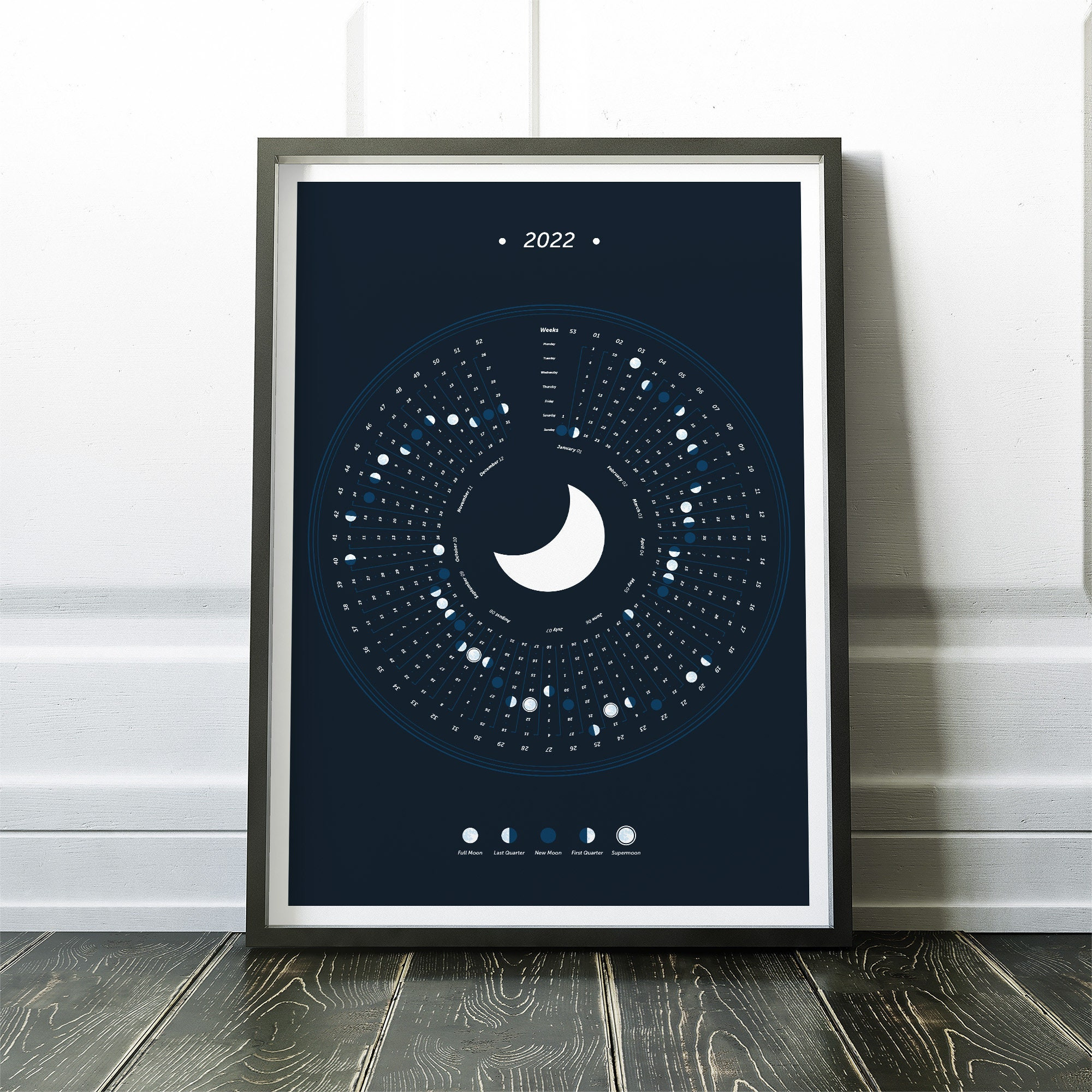 2022 Moon Calendar With Phases Of Moon Lunar Calendar For  Full Moon Calendar 2022 Montreal