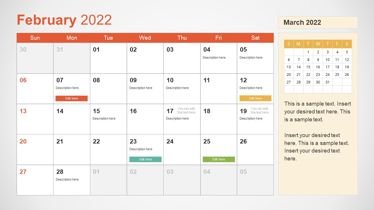 2022 Photo Calendar Template Powerpoint - November 2022  Editable 2022 Calendar Printable