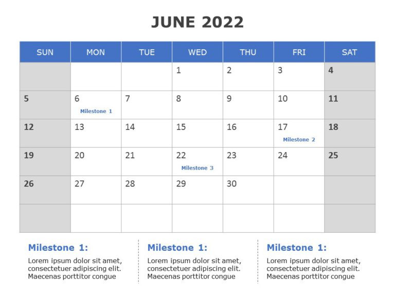 2022 Powerpoint Calendar Template 06 | Powerpoint Calendar  Free 2022 Powerpoint Calendar Template