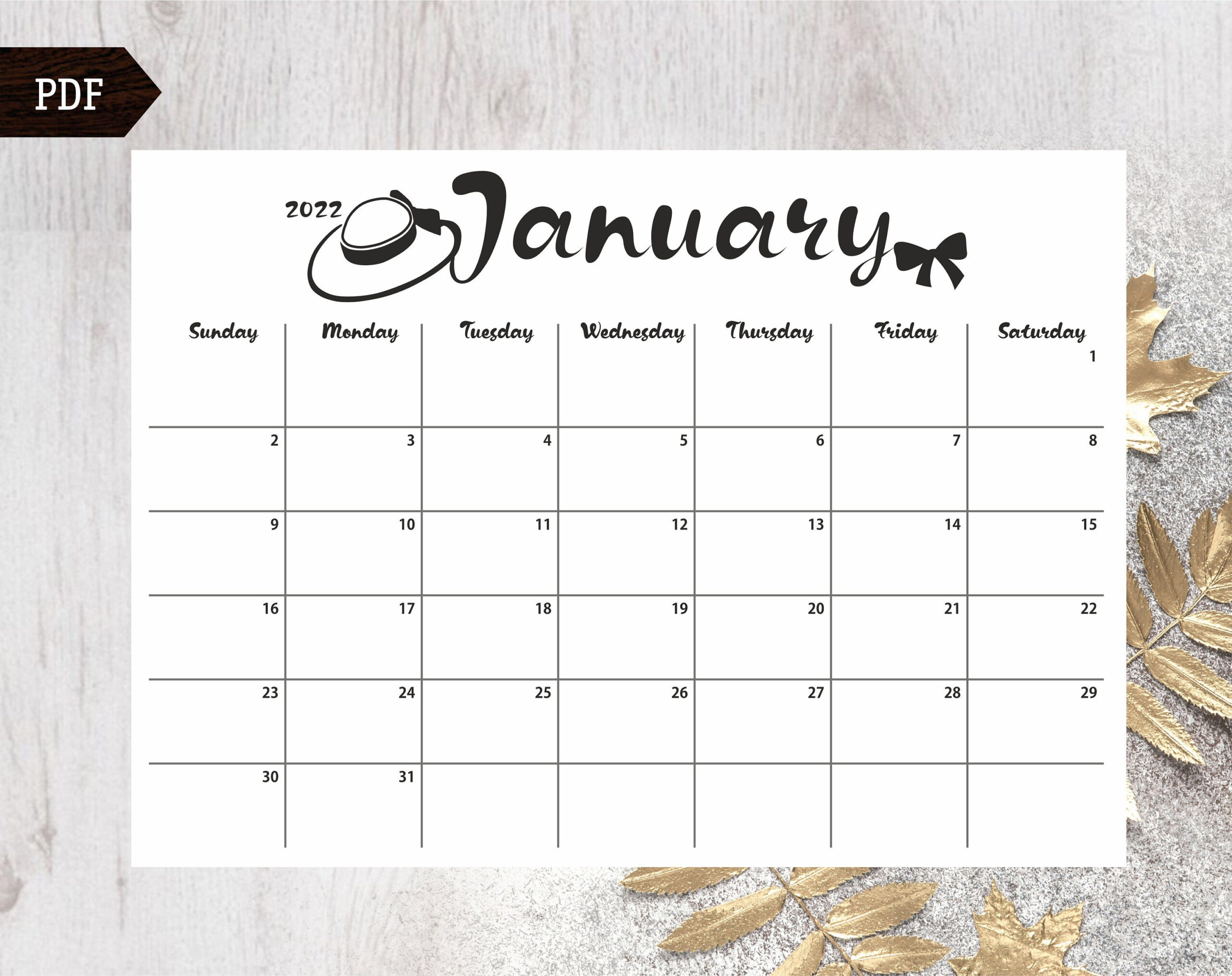 2022 White Calendar Wall Calendar Yearly Pdf Wall Calendar  Calendar For 2022 Year