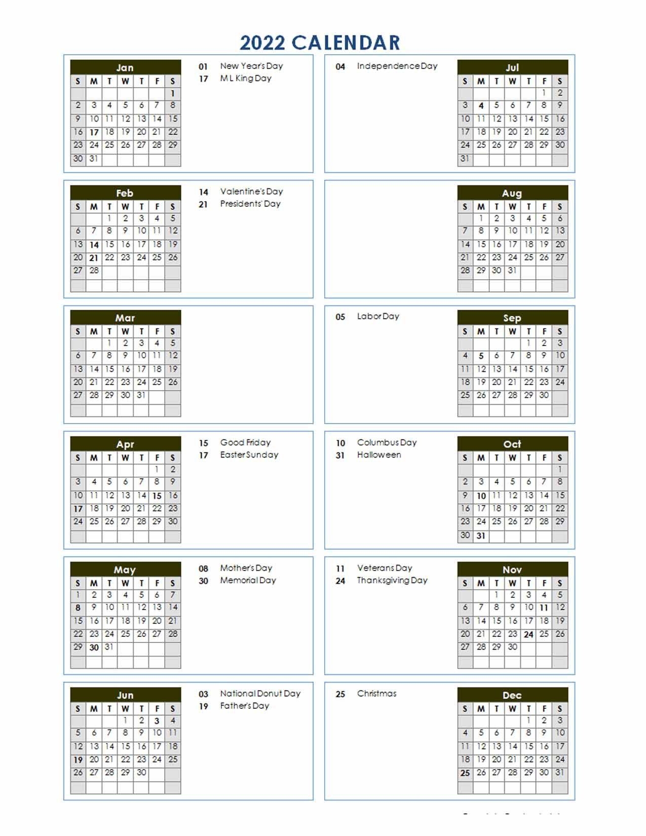 2022 Calendar Printable Hong Kong Template Calendar Design