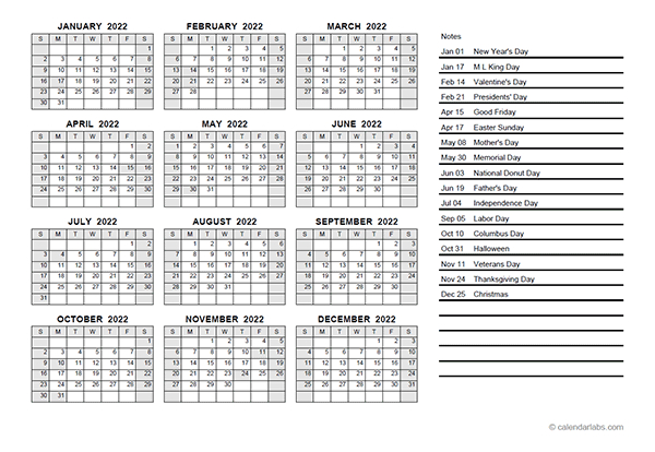 2022 Yearly Calendar Pdf - Free Printable Templates  Free Printable Calendar 2022 Time And Date