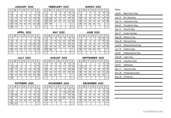 2022 Yearly Calendar Pdf - Free Printable Templates  Printable Calendar 2022 Timeanddate.com