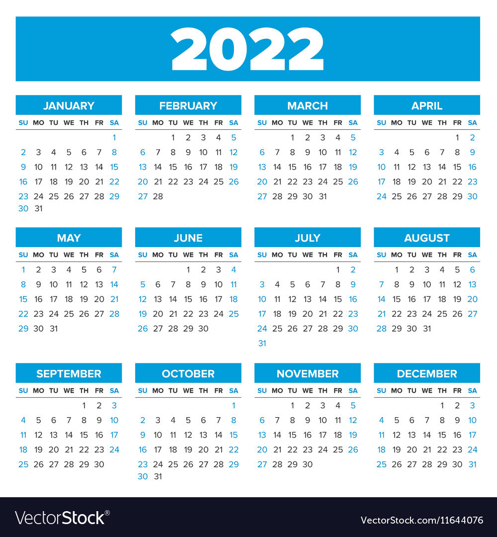 2022 Yearly Calendar Printable | Free Letter Templates  Annual Calendar For 2022