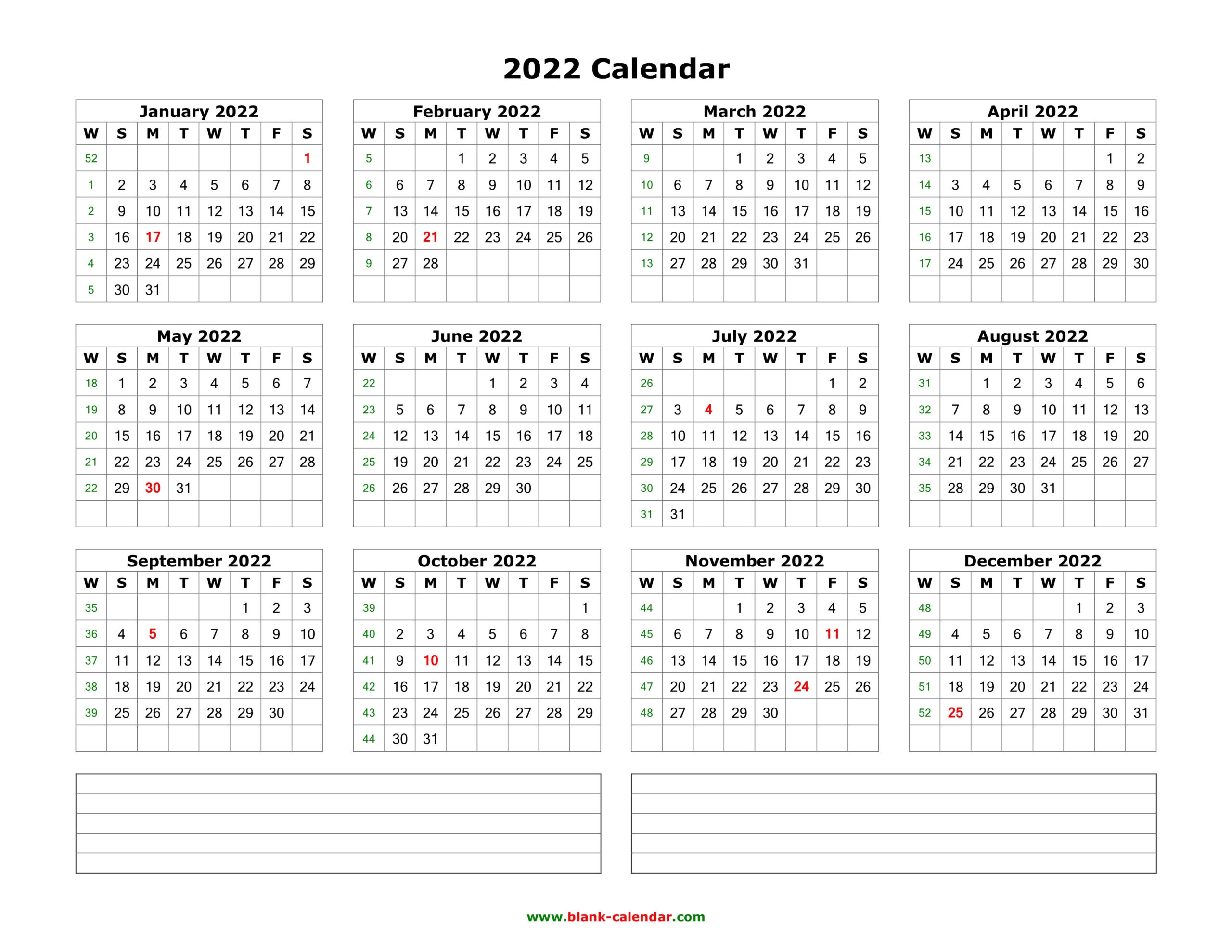 2022:Broadcast:calendar With Notes Section - April  Free Printable Calendar 2022 Without Download