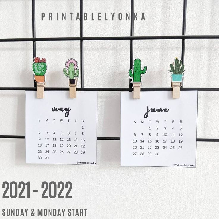 3 X 3 Inches 2021 2022 Mini Desk Calendar . Small Calendar  Etsy Printable Calendar 2022