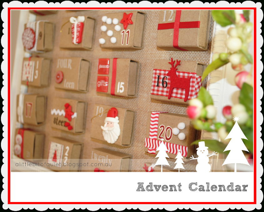 A Little Bit Of Quiet: Matchbox Advent Calendar  How To Make A Box Advent Calendar