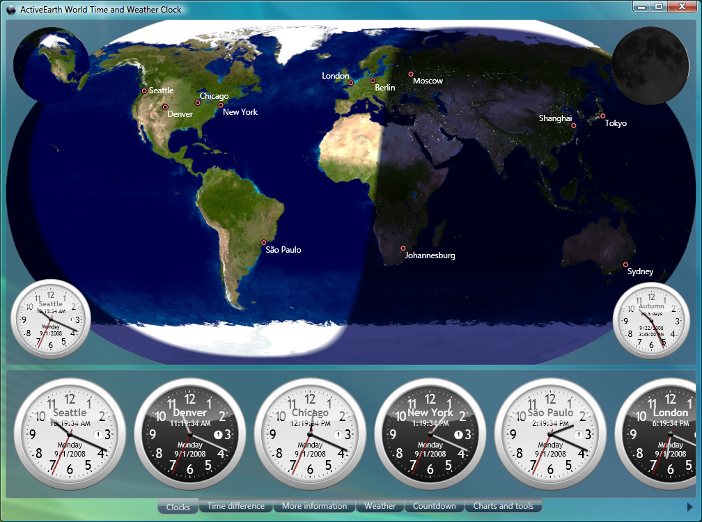 Activeearth - Activeearth Is A World Time Clock With A  Nasa Photos On My Birthday Zone