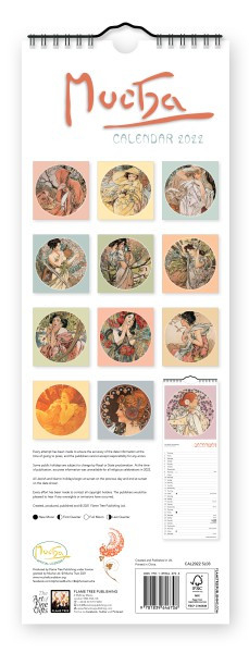 Alphonse Mucha Slim Calendar 2022 (Art Calendar) - Flame  Luxury Advent Calendar 2022 Channel