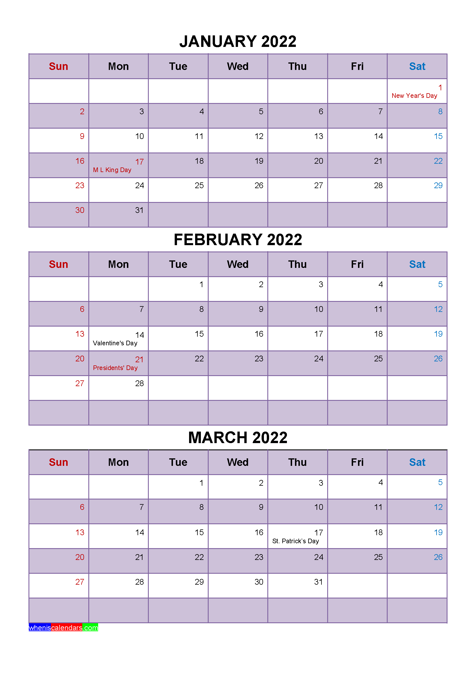 April May June 2022 Calendar With Holidays Printable [Four  March And April 2022 Calendar With Holidays