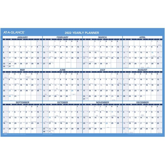 At-A-Glance 2022 Horizontal Erasable Wall Calendar  Telugu Wall Calendar 2022