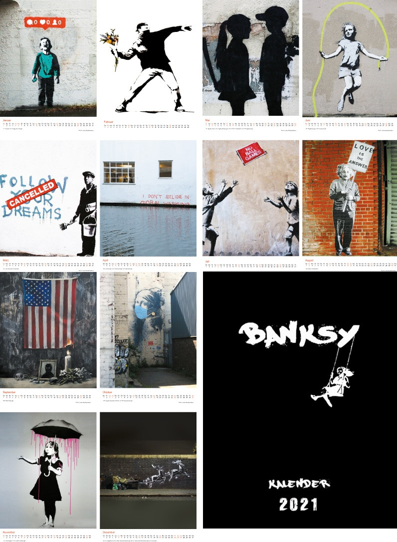 Banksy Streetart Kalender 2021 - Das Original! - Geschenke  Ikea Advent Calendar 2022