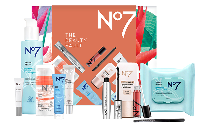 Boots No7 Beauty Vault Box 2020 Worth £130! Contents  Boots Advent Calendar 2022 No 7