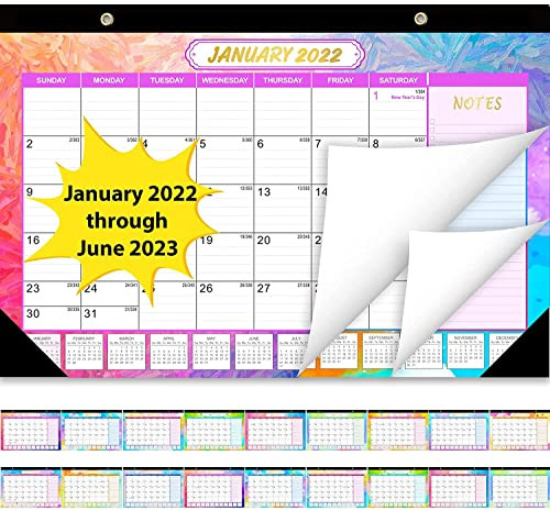 Calendar 2022-2023, 12 Monthly Wall Calendar Stars From  2022 Calendar January Through June