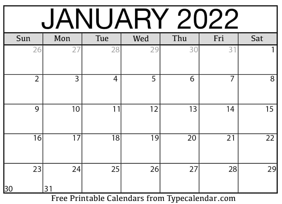 Calendar For 2022 January  Calendar 2022 January To May