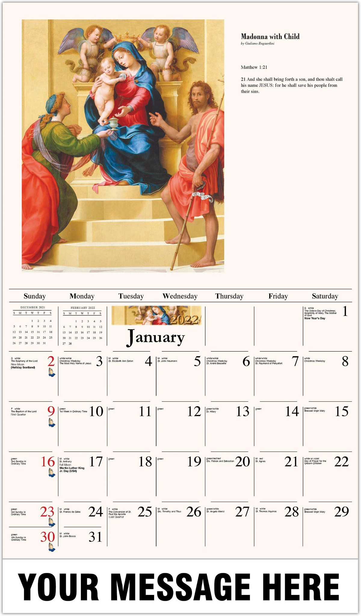 Catholic Inspirations - 2022 Promotional Calendar  Astronomy Picture Of The Day Calendar December 2022