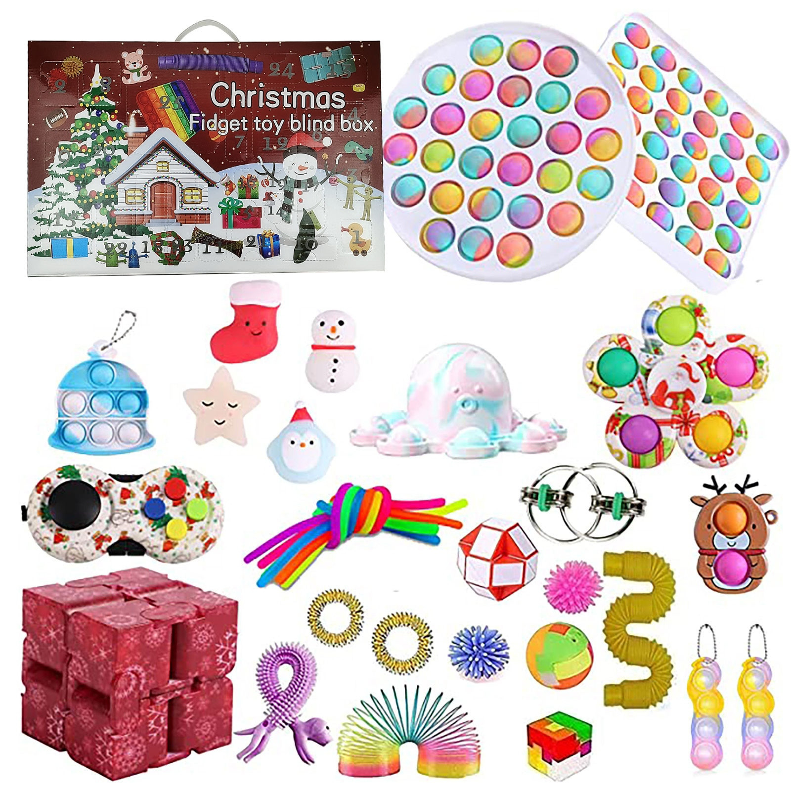 Cheap Online Purchase Hot! 26Pcs Fidget Toys Pack Mystery  Fidget Toy Advent Calendar 2022