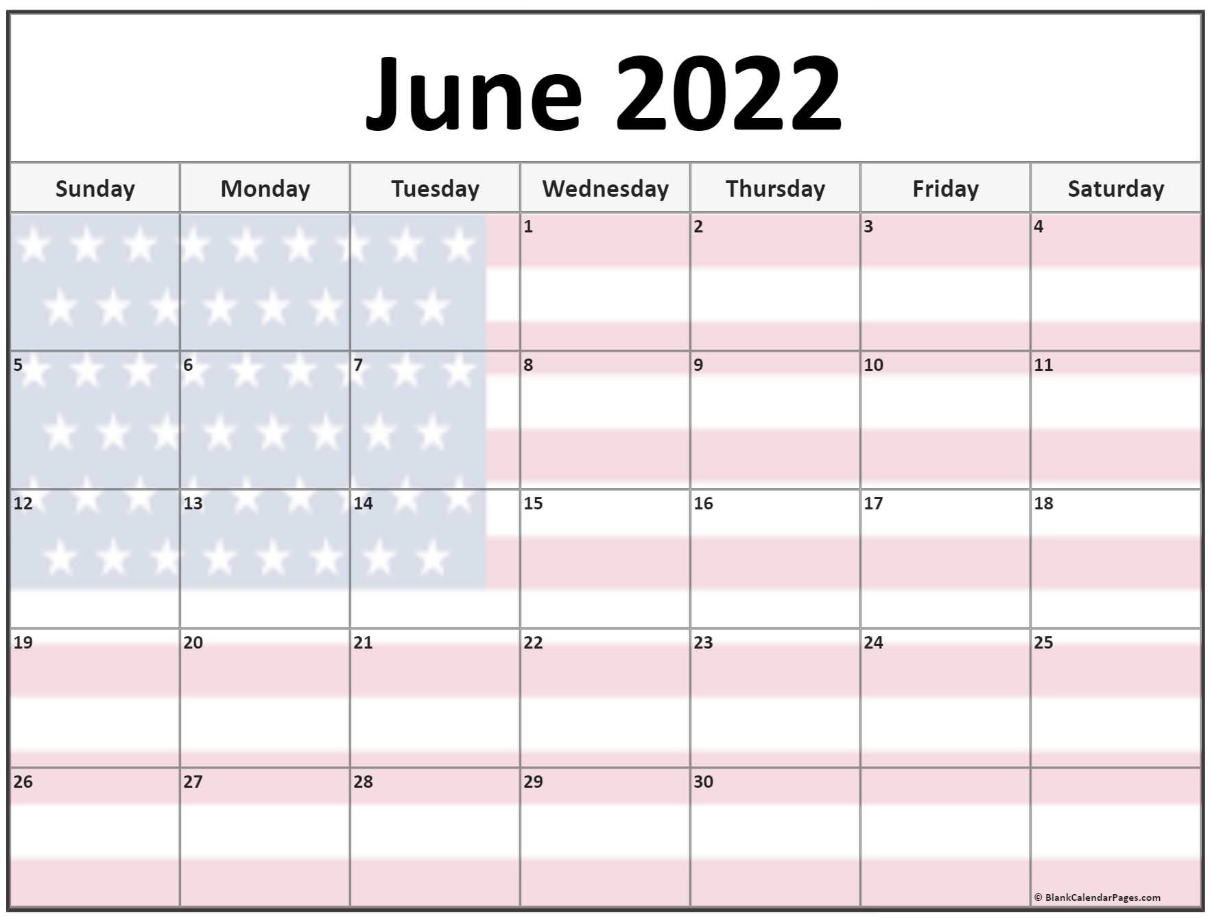 Collection Of June 2022 Photo Calendars With Image Filters.  Calendar Jan To June 2022