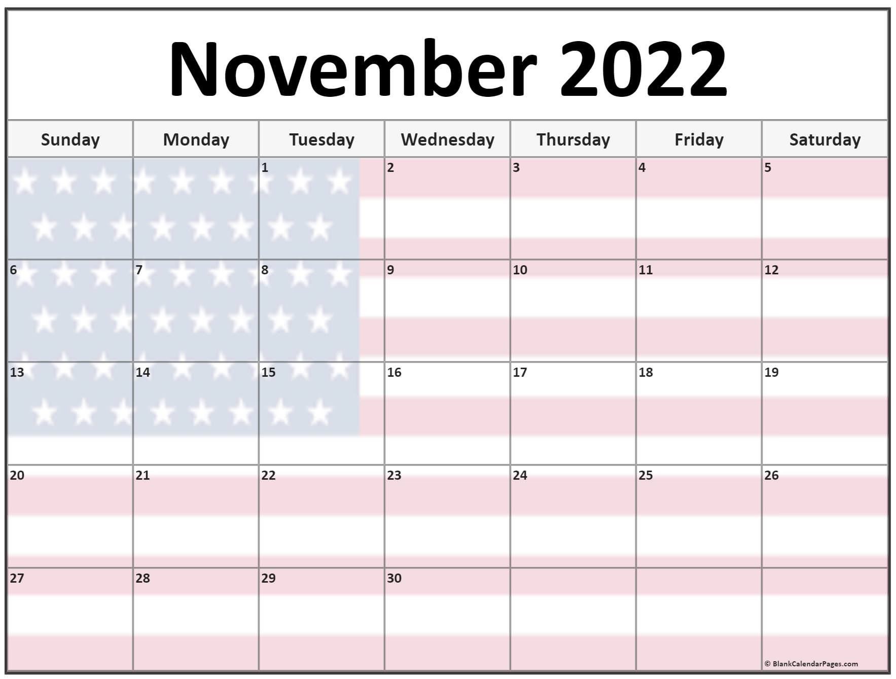 Collection Of November 2022 Photo Calendars With Image  Free Printable Calendar 2022 November
