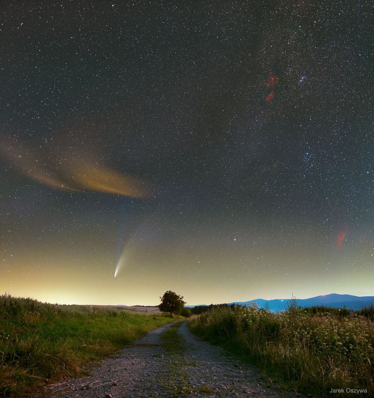 Comet Neowise And Nebulae #Apod #Astrophotography #Nasa #  Astronomy Picture Of The Day Neowise