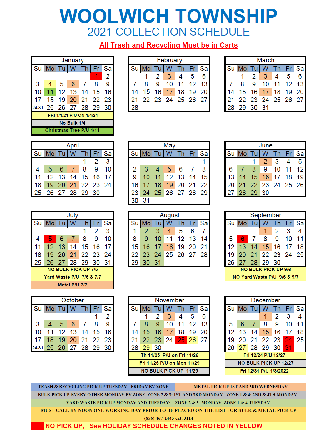 Recycling Calendar For 2022 Template Calendar Design