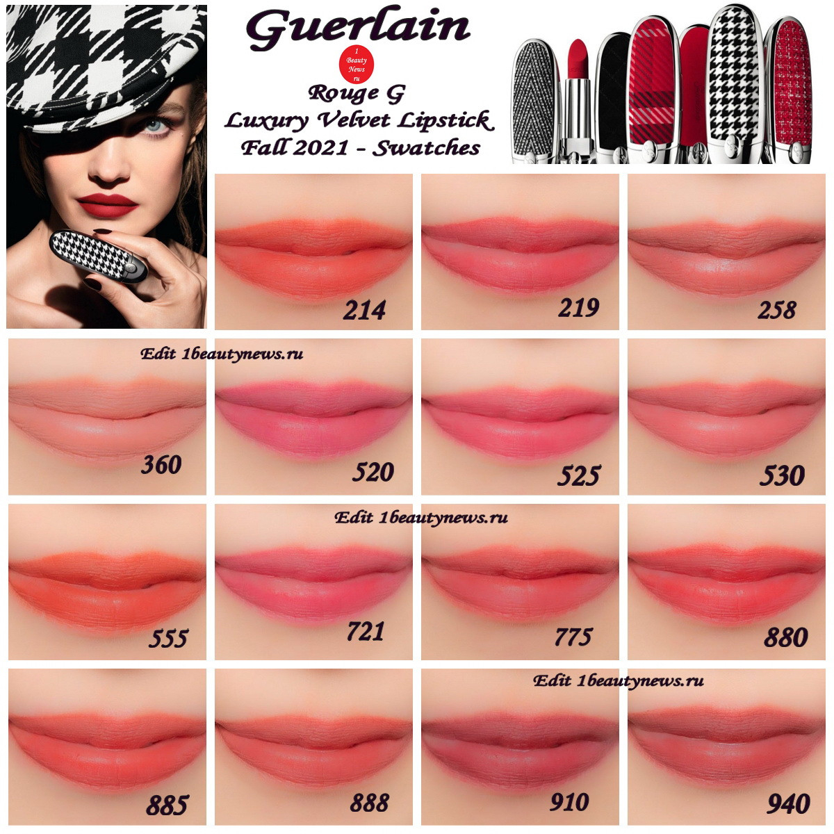 Свотчи Новых Губных Помад Guerlain Rouge G Luxury Velvet  Chanel Advent Calendar 2022 Hong Kong