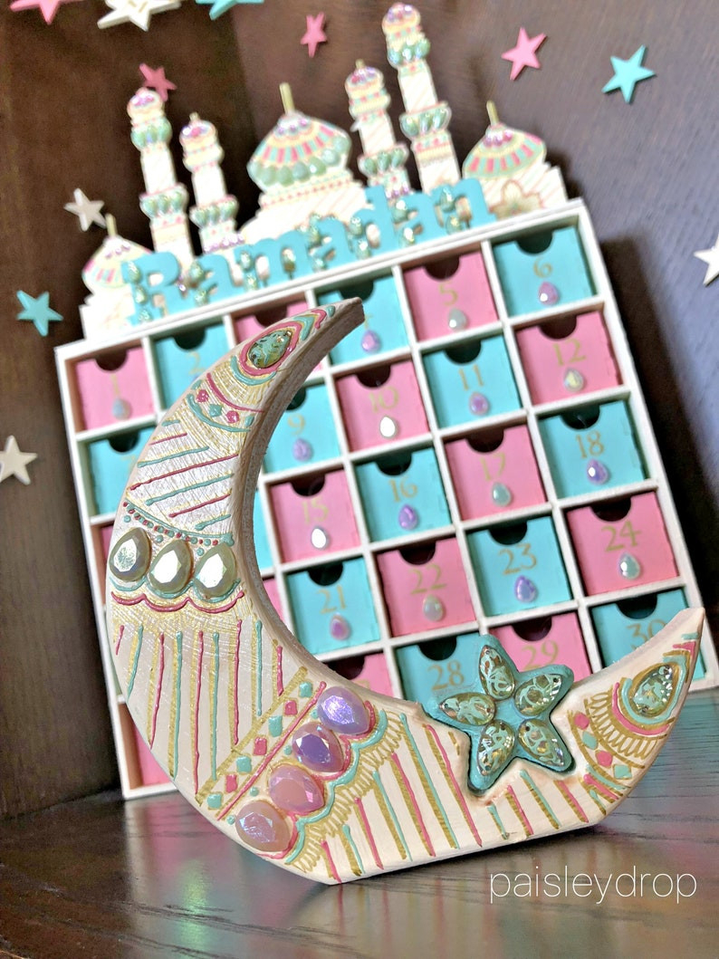 Dawn Ramadan Mosque Advent Calendar &amp; Decorations Set Gold  Eid Advent Calendar 2022