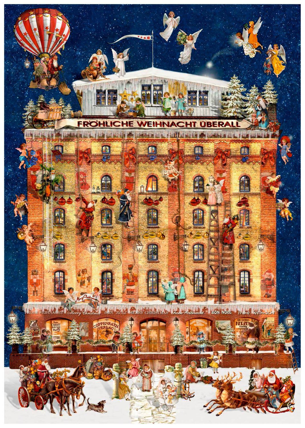 Deluxe Traditional Card Advent Calendar A4 ~ House In A  What Is The Advent Calendar