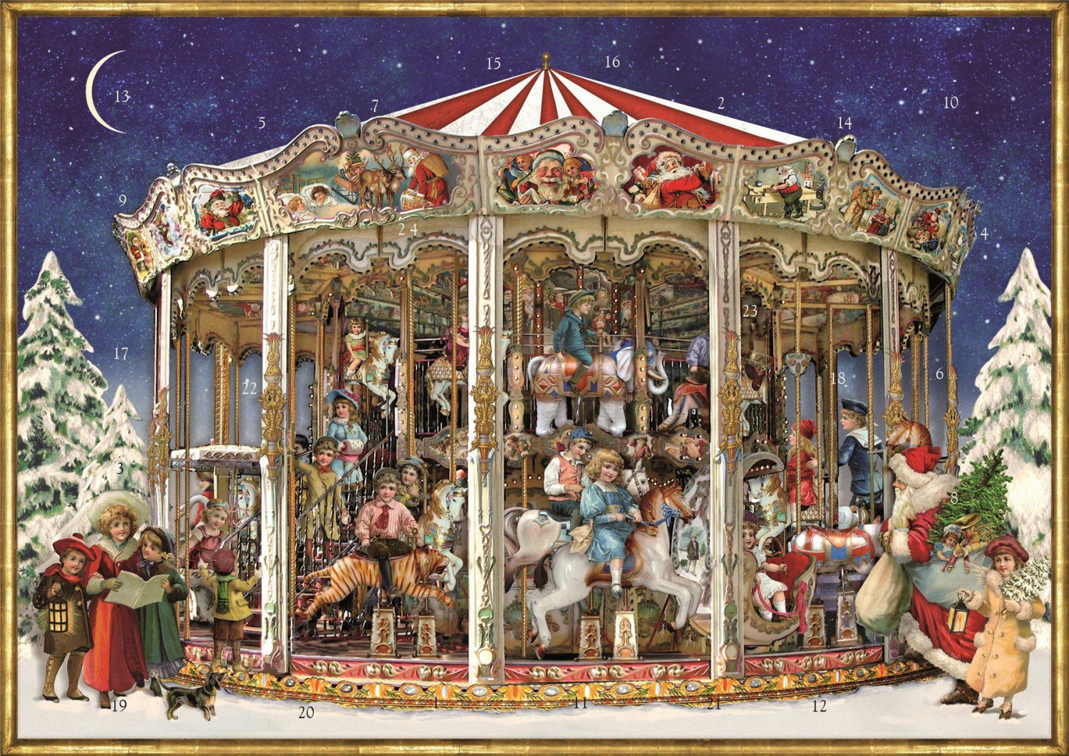 Deluxe Traditional Card Advent Calendar A4 - Victorian  Chanel Holiday Advent Calendar