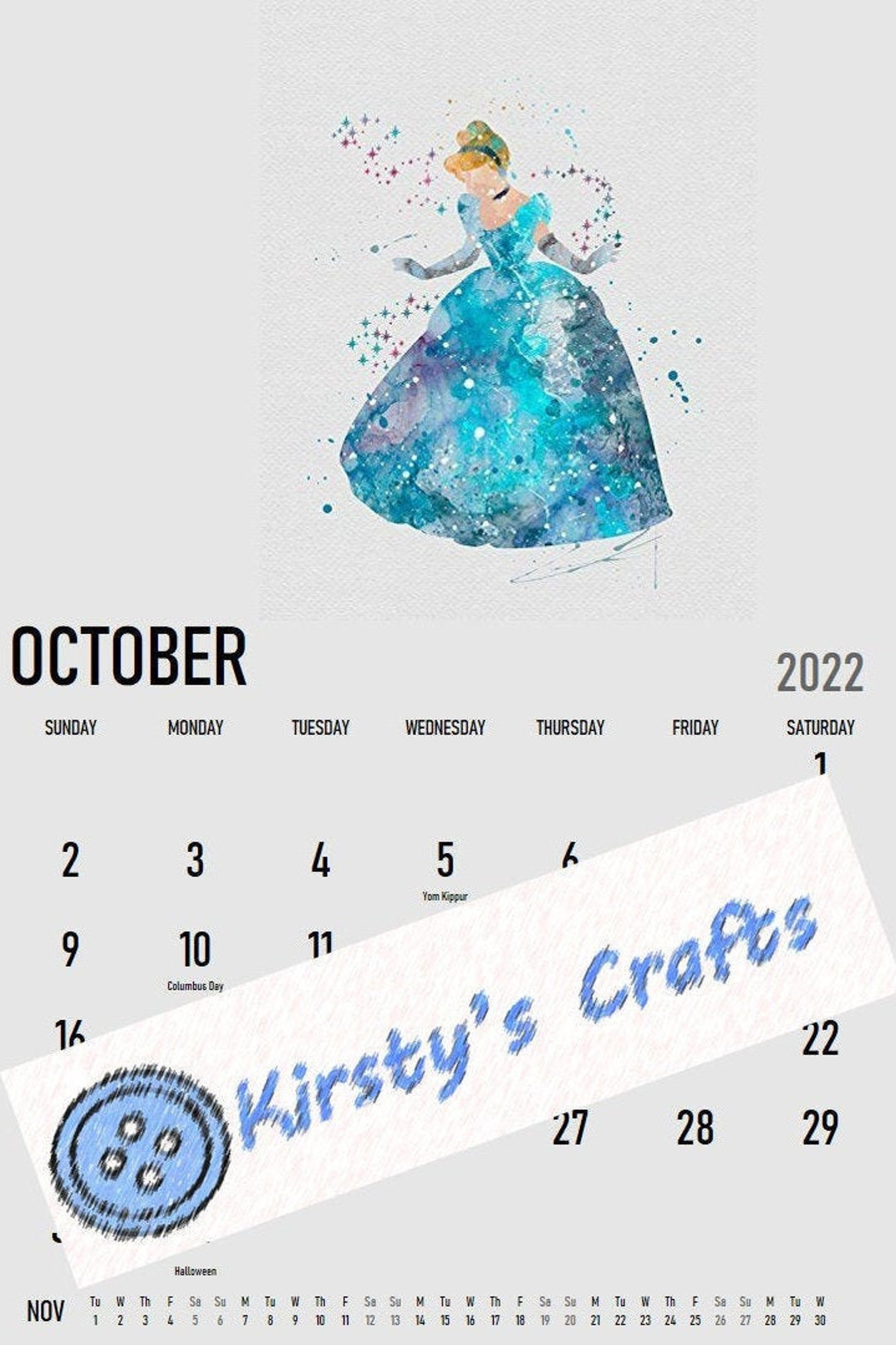 Disney Princess Water Colour Printable 2022 Calendar | Etsy  Free Printable Disney Calendar 2022