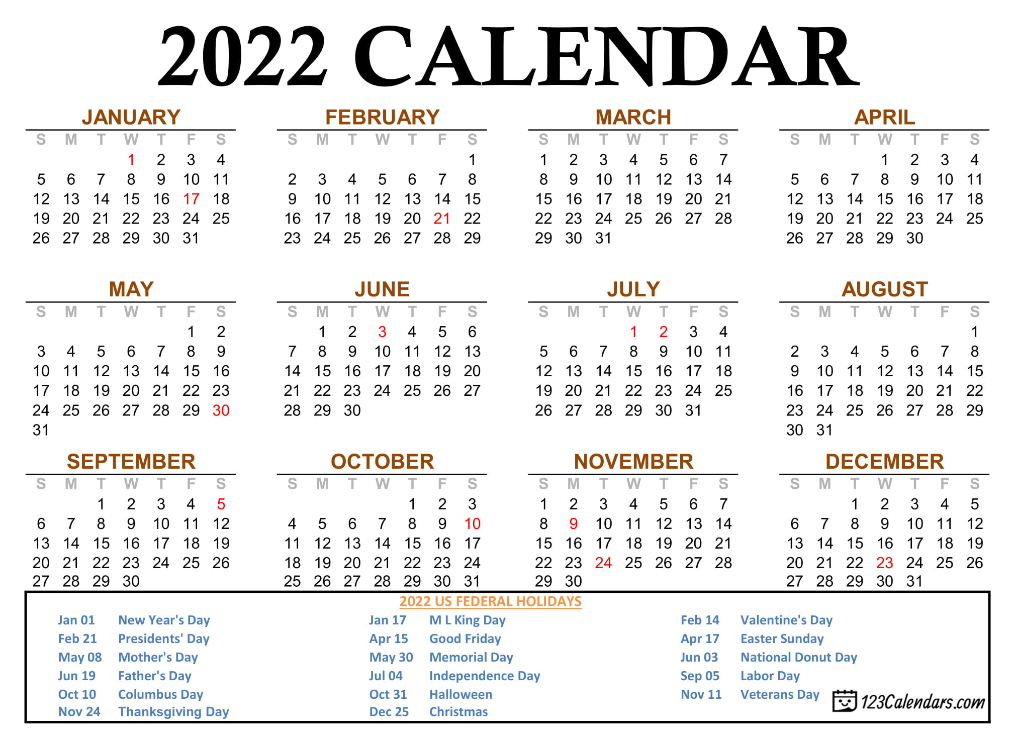 Calendar 2022 Zambia Download - Template Calendar Design