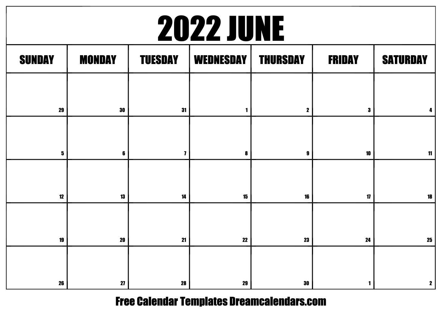 Download Printable June 2022 Calendars  Lunar Calendar June 2022