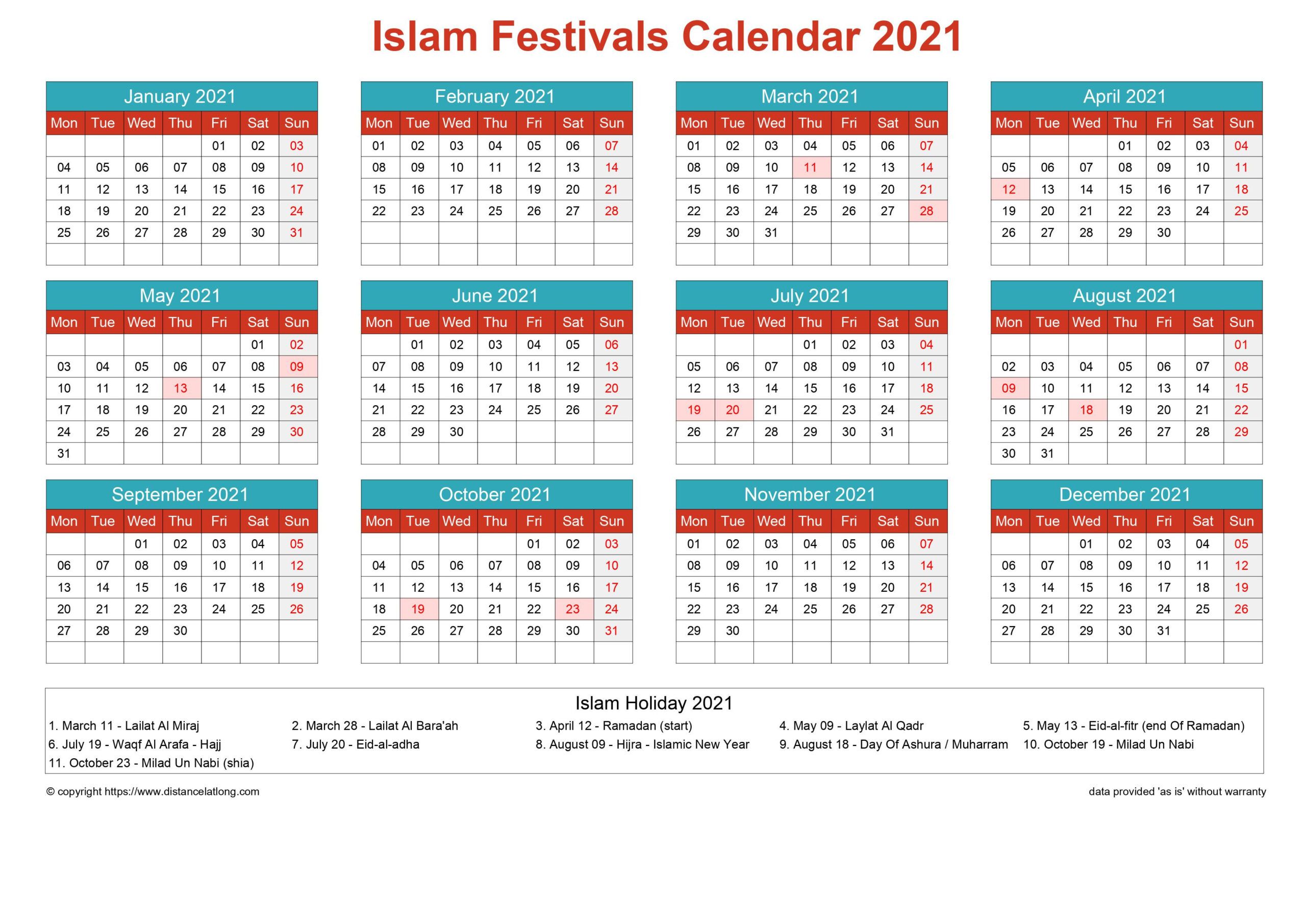 Downloads: 0 Version: 2021 File Size: 132 Kb  Islamic Calendar For 2022