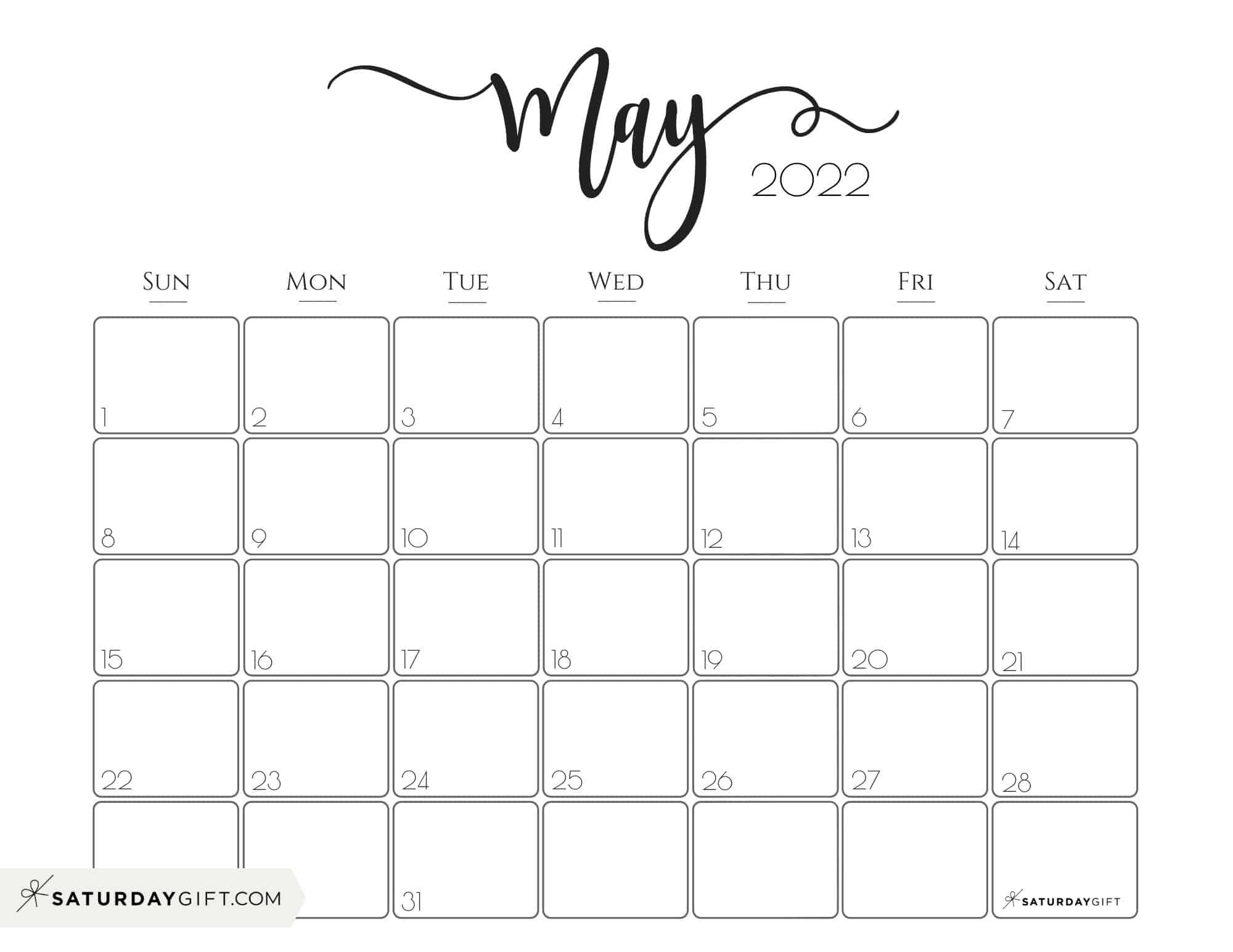 Elegant Printable Calendar 2022Saturdaygift - Readers  Printable Calendar 2022 Aesthetic