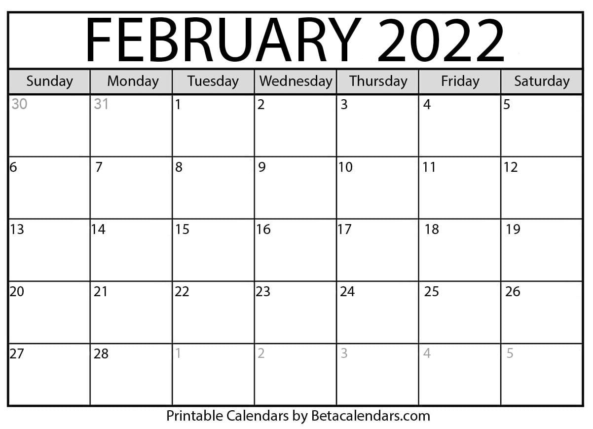 Feb 2022 Calendar - Calendar 2022  Broadcast Calendar For 2022