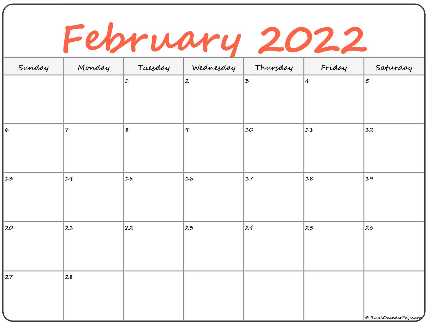 February 2022 Calendar | Free Printable Calendar Templates  December January February 2022 Calendar