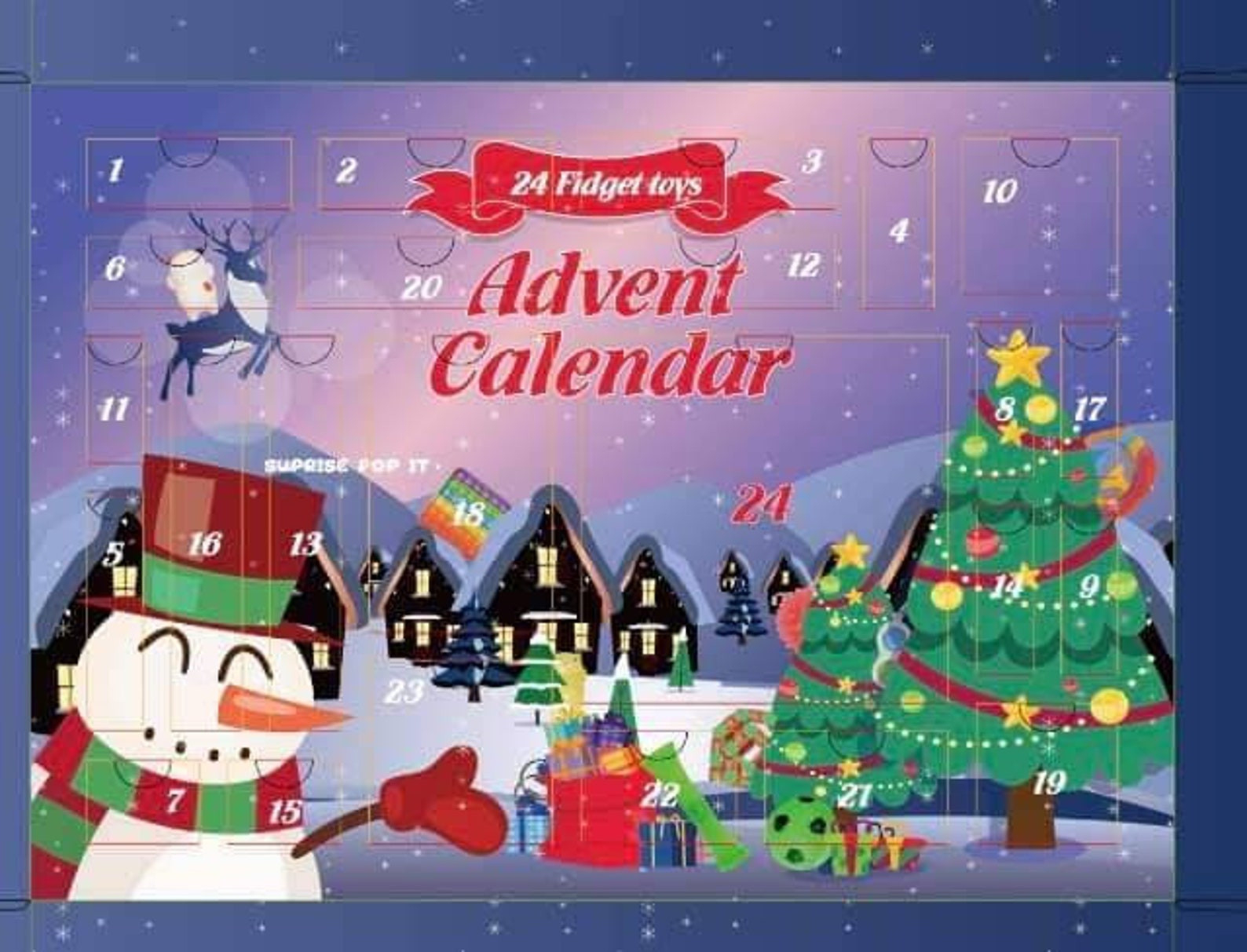 Fidget Toys Advent Calendar Sensory Toys 2021 Advent | Etsy  Diy Fidget Advent Calendar