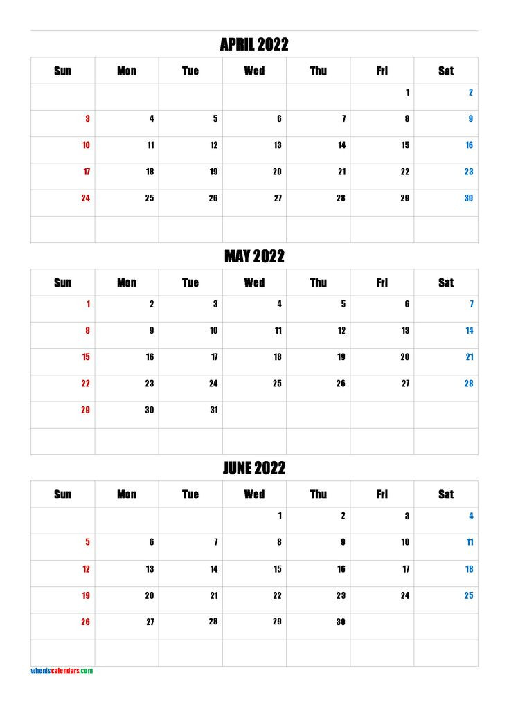 Free April May June 2022 Calendar [Q1-Q2-Q3-Q4] | Calendar  March April 2022 Calendar