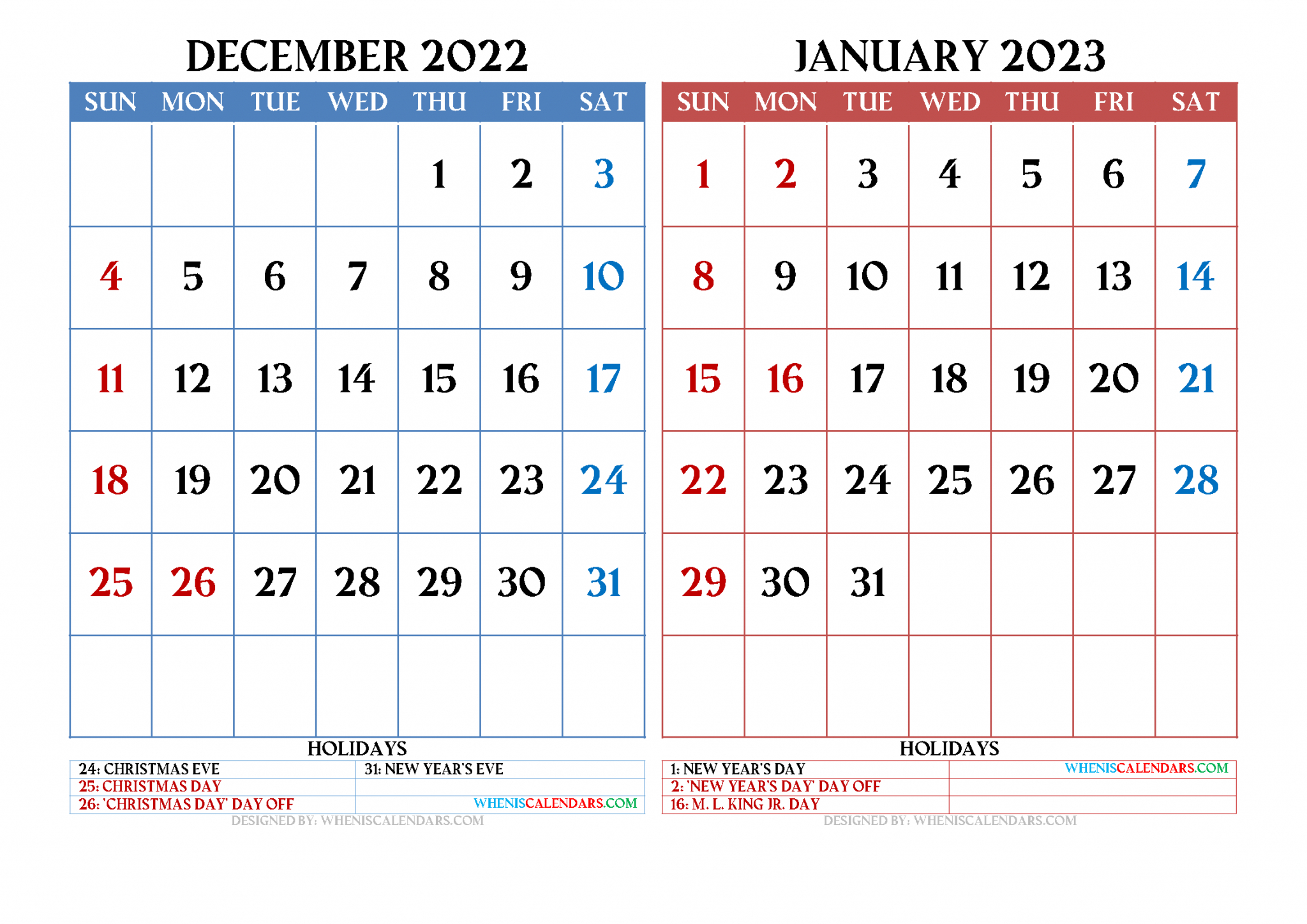 Free December 2022 January 2023 Calendar Printable Pdf  Dec Jan Calendar 2022